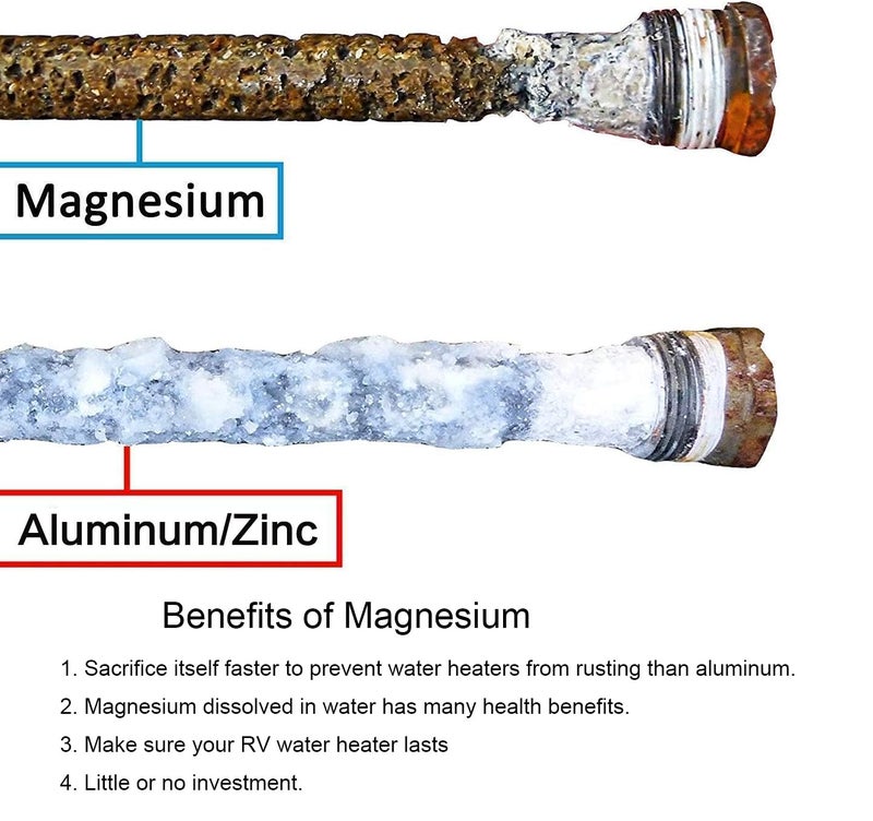 DELE RV Water Heater Magnesium Anode Rod for Atwood Heaters, Dele 2 Pack 1/2" NPT RV Hot Water Tank Anode Rod for RV, Camper and Trailer Water Heaters - Image 5